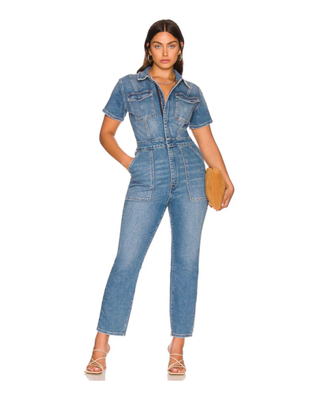 Women's Good American Denim Jumpsuit Size Small Blue